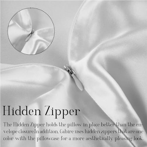 Gabire Mulberry Silk Pillow Cases Set of 2, Both Sides Real Silk Pillow Cover - Image 4