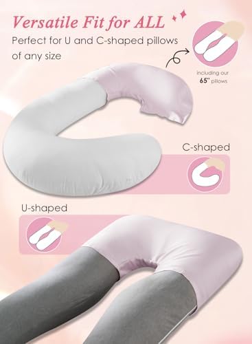 QUEEN ROSE Pregnancy Pillow Cover, Satin Cooling Pillowcase - Image 4