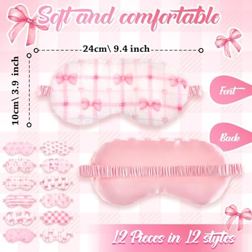 Cuffbow 12 Pcs Plush Sleep Mask - Image 2