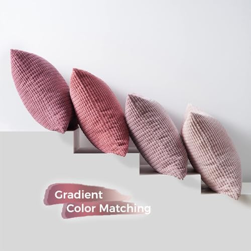 Topfinel Large Couch Throw Pillows Covers 20x20 Inch Set of 4, Accent Corduroy - Image 6