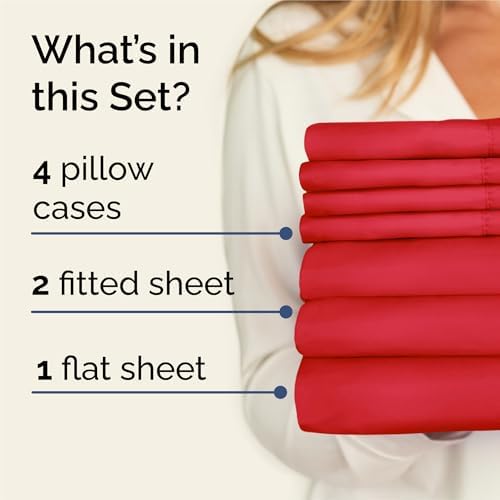 Split King 7 Piece Bed Sheet Set - Image 2