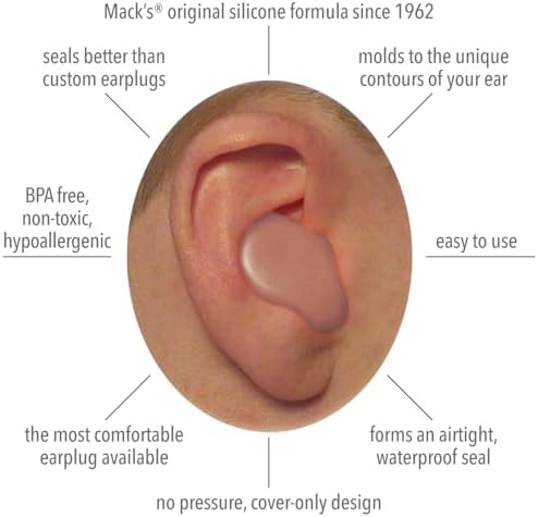 Mack's Pillow Soft Silicone Earplugs – 2 Pair, Concerts and Studying | Made in - Image 2