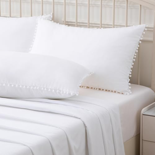 Pom Poms Pillow Shams Body Size, Soft Microfiber Shams Cover - Image 2