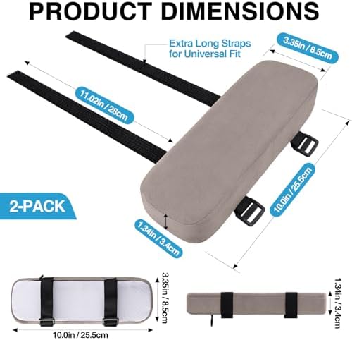 Smiry Memory Foam Office Chair Armrest Pads, Non-Slip Armrest Cushion - Image 5