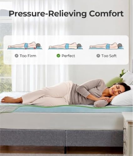 PERLECARE Twin Mattress Topper, 3 inch Medium Firm, Bamboo Washable Cover - Image 4