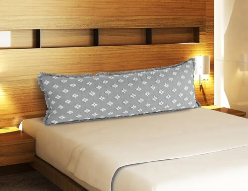 Boho Body Pillow Cover with Tassel Fringe, 3D Flower Patterned Decorative Extra - Image 3
