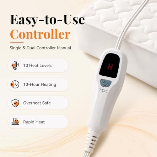 Coral Fleece Electric Heated Mattress Pad Twin Size - Image 5