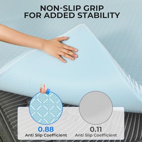 OhGeni3 Inch Cooling Queen Size Gel Memory Foam Mattress Topper Pad, Soft Bed - Image 4
