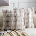 MADIZZ Pack of 2 Thick Plush Faux Wool Throw Pillow Covers Soft Boho Throw by Madizz
