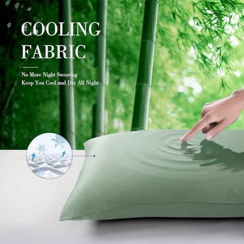 WishSmile Standard Pillow Cases Cooling Pillowcases Set of 2 Breathable Cool - Image 3