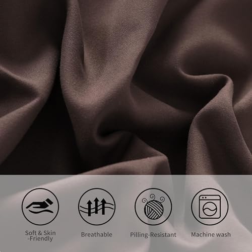 Body Pillow Cases, 2 Pack, 20x54 in, Microfiber, Dark Brown - Image 5