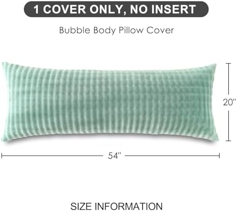 SOCHOW Decorative Body Pillow Cover 20x54 Inches, 1 Pack, Sage Green - Image 3