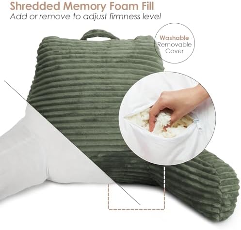 Clara Clark Reading Pillow for Bed Adult – Back Pillow for Sitting in Bed - Image 3