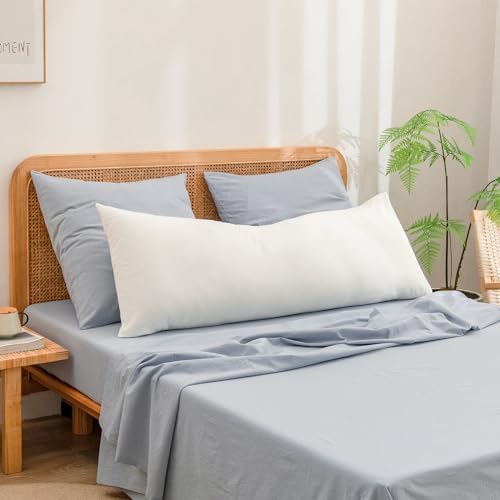 BESTOUCH Washed Cotton Pillowcases Linen Feel Off White Body - Image 2