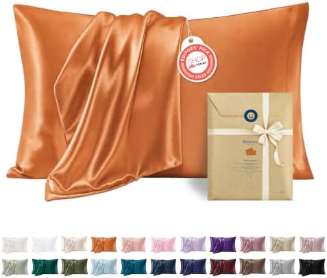 Bedsure Satin Pillowcase Standard Set of 2, Silky Pillow Cases by BEDSURE