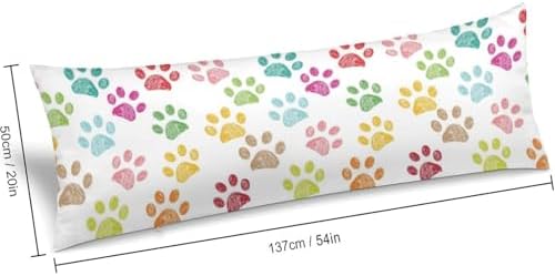Dog Paw Cute Print Body Pillow Cover Pillowcase - Image 2