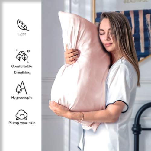 Silk Pillow Cases 2 Pack Soft Breathable and Sliky King Size Pillow Cases Set - Image 3