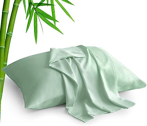 BEDELITE Pillow Cases Standard Size 2Pcs, Rayon from Bamboo, Mint Green by BEDELITE