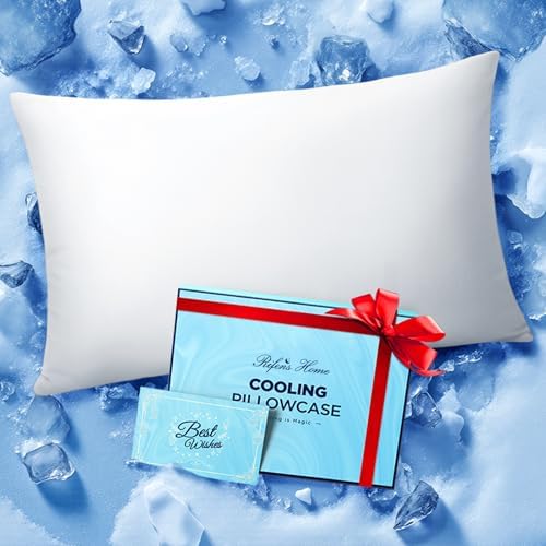 Ultra-Chill Cooling Pillowcase for Hot Sleepers, Softer Than Silk Pillow Cases by RifensHome