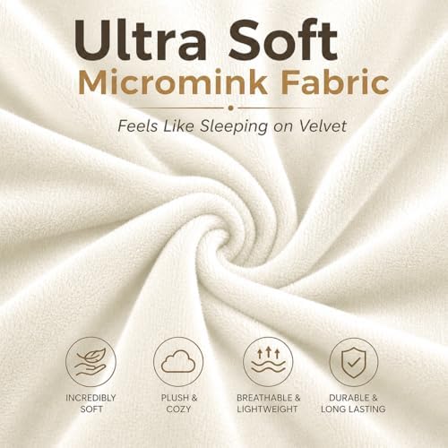 EVOLIVE Micromink Body Pillow Cover 21"x54", Zipper Closure - Image 2