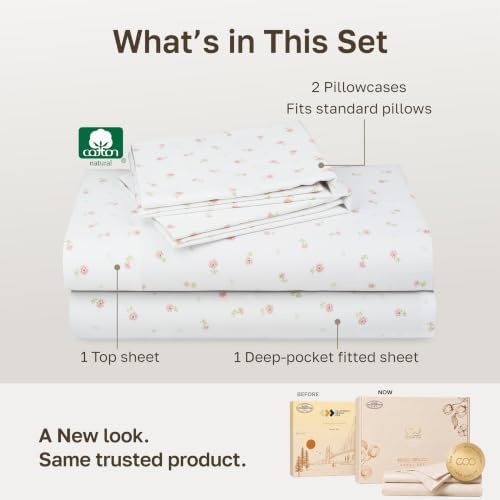 California Design Den Soft 100% Cotton Sateen Queen Bedding Sheets - Image 3