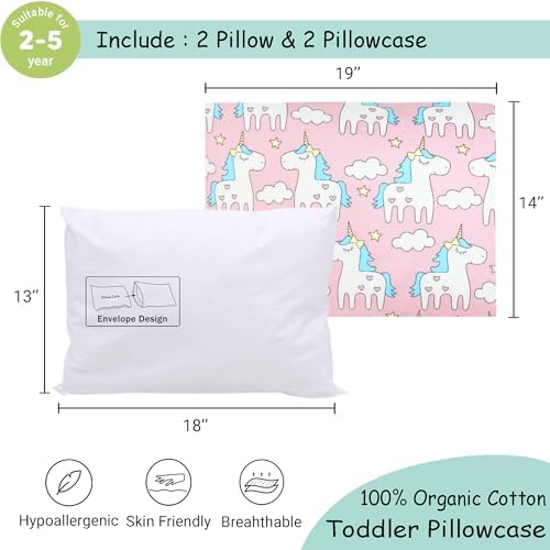 ZPECC Toddler Pillow with Pillowcase 2 Pack - Image 2