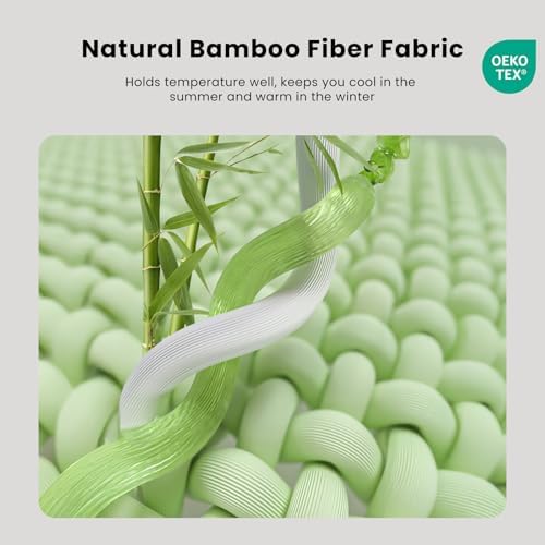 HOMRELEXA Bamboo Mattress Topper Full Size 3 Inch, Cooling Gel & Bamboo - Image 4