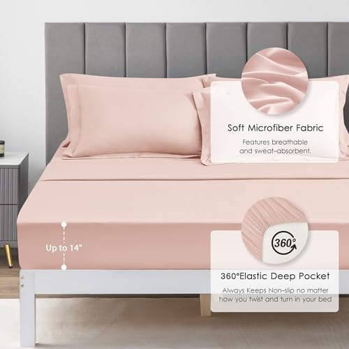 Love's cabin Twin XL Bedding Set, 5 Pieces Pink All Season - Image 4