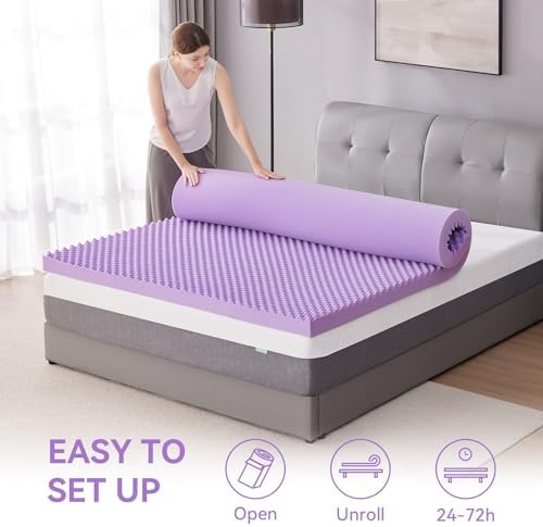 SINWEEK 2 Inch Egg Crate Memory Foam Mattress Topper Twin Size, Soft Mattress - Image 6