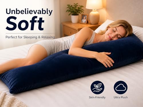 EVOLIVE Micromink Body Pillow Cover 21"x54", Zipper Closure - Image 4