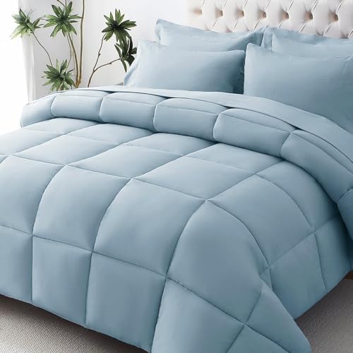 JOLLYVOGUE Full Comforter Set, Ultra-Soft Bed in a Bag Full Size 7 Pieces by JOLLYVOGUE