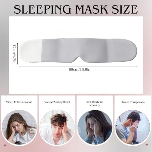 Weighted Sleep Mask for Side Sleepers, 100% Blackout Eye Mask for Sleeping - Image 2