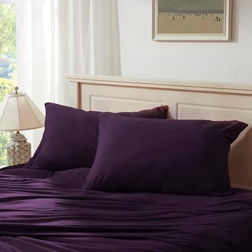 H HOUSEHOLD 100% Jersey Knit Cotton Queen Size Pillowcases Set of 2, Super Soft by HHOUSEHOLD