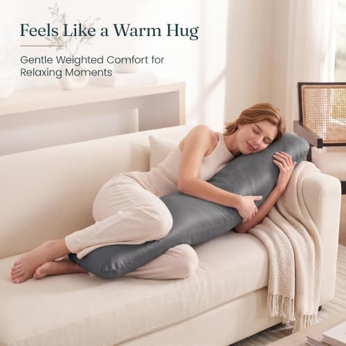 Oubonun Weighted Body Pillow for Side Sleepers, 48x14in 9.4lbs - Image 2