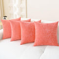 CaliTime Decorative Couch Throw Pillow Covers 18 X 18 Inches Living Coral by CaliTime