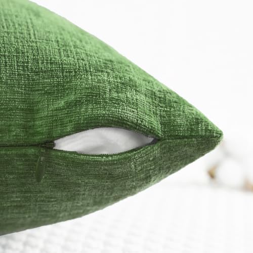 CaliTime Decorative Couch Throw Pillow Covers 24 X 24 Inches Forest Green - Image 3
