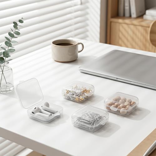 VARMDUKKE 4PCS Clear Ear Plug Cases, Small Plastic Boxes - Image 4
