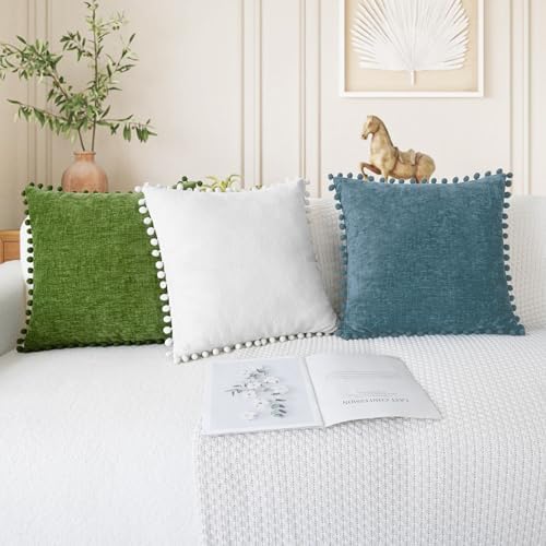 CaliTime Decorative Couch Throw Pillow Covers 18 X 18 Inches True White - Image 5