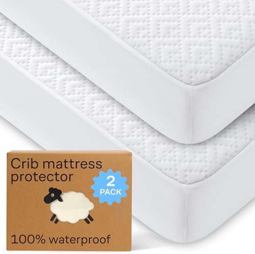 Niagara Crib 2 Pack 100% Waterproof Mattress Protector, Soft Breathable Crib by NiagaraSleepSolution