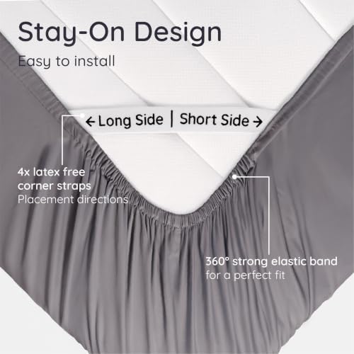 Bambaw 100% Viscose Derived from Bamboo Twin XL Fitted Sheet – Cooling Fitted - Image 6