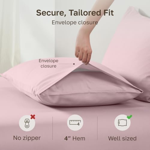 California Design Den 100% Organic Cotton 2-Pack King Size Pillowcase - Image 5