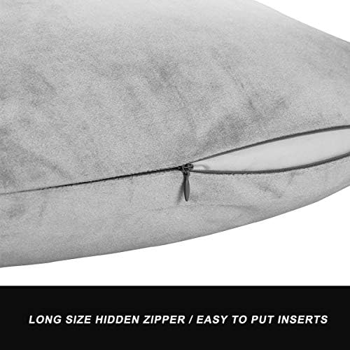 GIGIZAZA Decorative Throw Pillow Covers 18 x 18, Sofa Cushion Grey Pillow Covers - Image 3