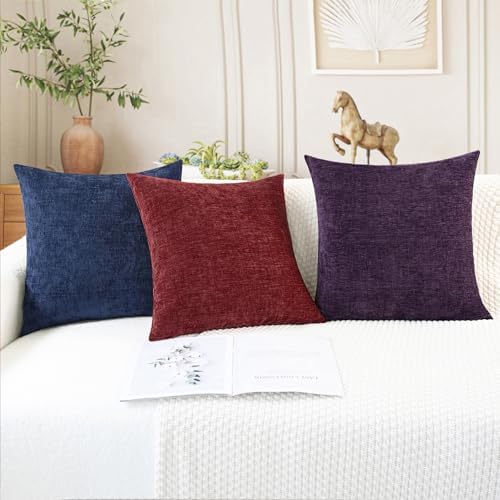 CaliTime Decorative Couch Throw Pillow Covers 22 X 22 Inches Plum Purple - Image 5