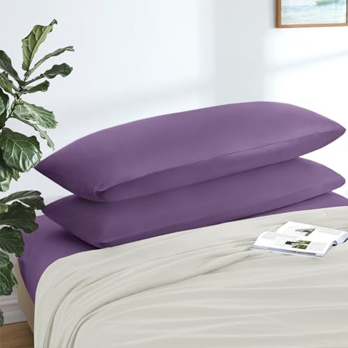 MILVOWOC Brushed Microfiber Body Pillowcases, 20x48 Inch - Image 3