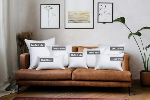 Utopia Bedding Throw Pillows, Decorative 24x24 Pillow Inserts - Image 2