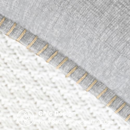CaliTime Decorative Couch Throw Pillow Covers 20 X 20 Inches Moonbeam Gray - Image 3