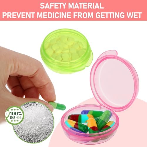 4 Pc Mini Pill Organizer Small Pill Box - Image 5
