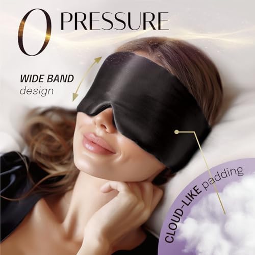 OLESILK 100% Mulberry Silk Sleep Mask, Large Size, Pressureless - Image 4