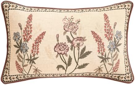 ISAENNE Designer Vintage Linen Throw Pillow Cover by Isaennehomedecoration