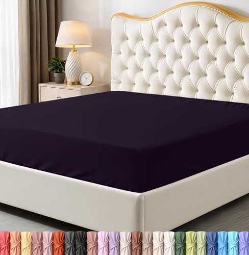 Twin Fitted Sheet, Ultra Soft Fits Up to 15 Inch Deep Pocket by UTOPIABEDDING